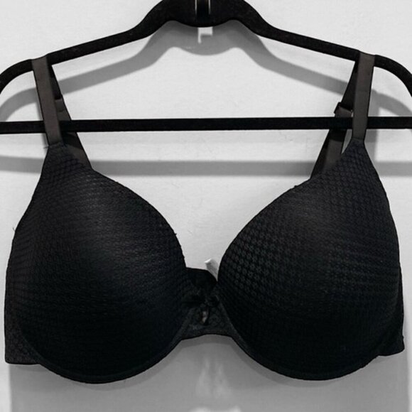 Laura Ashley Black Push-Up Bra Size 42D - Picture 1 of 9